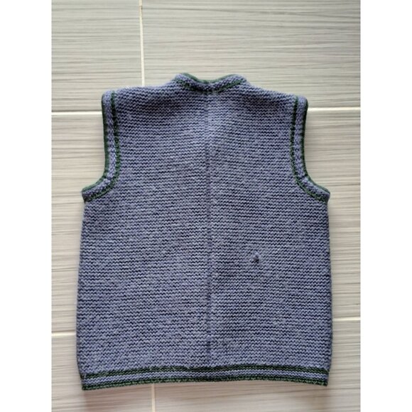 Vintage St. Peter Trachten Boys Knit Wool Vest With Wooden Buttons Boys 6/7 - Picture 7 of 10